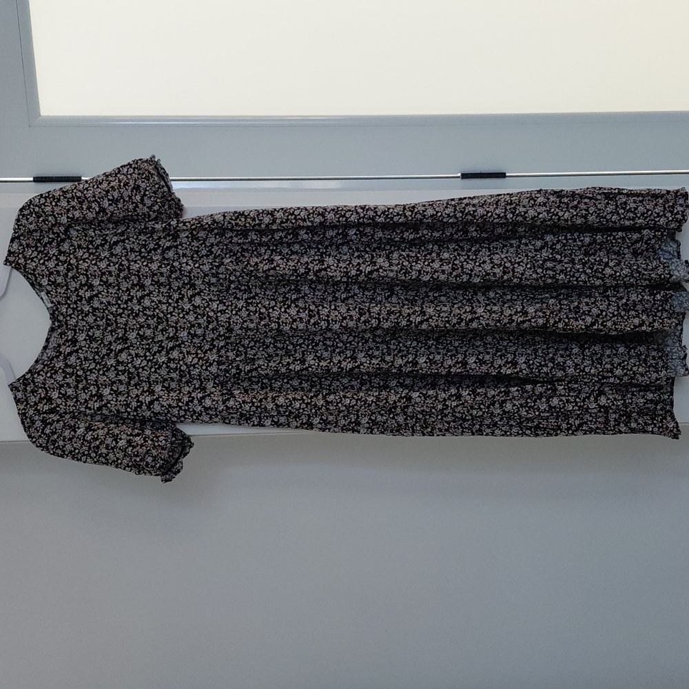 Aerie Long Bohemian Floral Midi Dress Sz  M - Picture 4 of 10